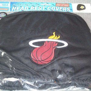 Miami Heat Head Rest Covers Set of 2 Embroidered